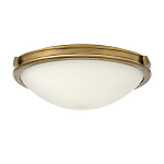 Потолочный светильник цвета латунь с полусферическим матовым белым плафоном Hinkley варинант исполнения - 4 | Loft Concept в Ижевске