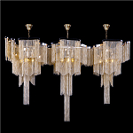 Люстра большая из золотистых металлических цепочек Atlantis Chain варинант исполнения - 1 | Loft Concept в Ижевске