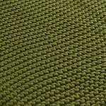 Плед из хлопка жемчужной вязки оливкового цвета Waffle Comfort варинант исполнения - 3 | Loft Concept в Ижевске