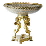 Чаша фарфоровая на двух бронзовых ангелах Eden Garden варинант исполнения - 2 | Loft Concept в Ижевске