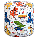 Пуф детский круглый с принтом Dinosaurs CHILDHOOD варинант исполнения - 1 | Loft Concept в Ижевске