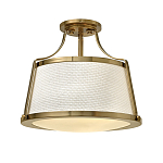 Потолочный светильник со светлым текстильным абажуром Hinkley варинант исполнения - 5 | Loft Concept в Ижевске