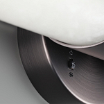 Бра с вытянутым цилиндрическим плафоном из белого алебастра на круглом основании Темная Латунь Cryptocrystalline Stone варинант исполнения - 3 | Loft Concept в Ижевске