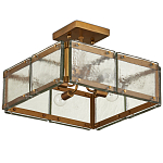 Потолочный светильник квадратный из толстого литого стекла Cast Glass варинант исполнения - 5 | Loft Concept в Ижевске