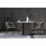 Стул полукруглый с каркасом из металла и мягким сиденьем и спинкой Soft Chenille варинант исполнения - 3 | Loft Concept в Ижевске