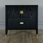 Тумба прикроватная с двумя ящиками Elsa Dreams Black варинант исполнения - 4 | Loft Concept в Ижевске