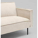 Диван современный вельветовый прямой Worcester Молочный варинант исполнения - 3 | Loft Concept в Ижевске