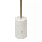 Торшер золотистый с 2-мя подвижными плафонами на белом мраморном основании Streams of Light варинант исполнения - 3 | Loft Concept в Ижевске