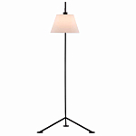 Торшер с черным наклонным корпусом и конусовидным абажуром Black Tripod варинант исполнения - 3 | Loft Concept в Ижевске