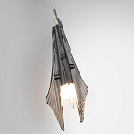 Подвесной светильник с черной металлической основой и рельефным плафоном Glass Pod варинант исполнения - 6 | Loft Concept в Ижевске