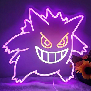 Неоновая настенная лампа Gengar Pokemon Neon Wall Lamp