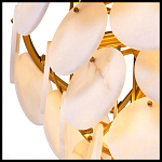 Люстра четырехъярусная с подвесками в форме дисков Cryptocrystalline Stone варинант исполнения - 1 | Loft Concept в Ижевске