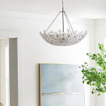 Люстра декорированная цветами из стекла Lightness of Flowers варинант исполнения - 3 | Loft Concept в Ижевске