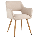 Стул в рогожке бежевого цвета NEASAN STOOL варинант исполнения - 1 | Loft Concept в Ижевске