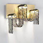 Бра волнистой формы из фактурного стекла Big Wave варинант исполнения - 2 | Loft Concept в Ижевске