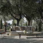 Дизайнерский уличный диван из массива дерева с плетеной спинкой PALINFRASCA Sofa варинант исполнения - 17 | Loft Concept в Ижевске