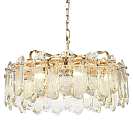 Люстра подвесная круглая с хрустальными овальными подвесками Harmonica варинант исполнения - 1 | Loft Concept в Ижевске