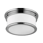 Потолочный светильник для ванных комнат цвета хром с вытянутым плафоном из молочного стекла Feiss варинант исполнения - 1 | Loft Concept в Ижевске