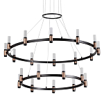 Люстра подвесная с двумя круглыми ярусами и цилиндрическими плафонами Arnaut Light варинант исполнения - 1 | Loft Concept в Ижевске