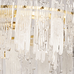 Люстра круглая с прозрачными стержнями разной длины Textured Glass Chandelier варинант исполнения - 4 | Loft Concept в Ижевске