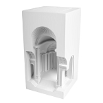 Встраиваемый в стену гипсовый светильник под покраску с арками и рельефными колоннами Antiquity Athena варинант исполнения - 2 | Loft Concept в Ижевске