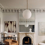 Подвесной светильник в форме шара из белого текстурного стекла Atmosphere варинант исполнения - 3 | Loft Concept в Ижевске