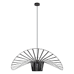 Подвесной светильник чёрного цвета с металлическим каркасом в форме веера Friture Vertigo Pendant варинант исполнения - 1 | Loft Concept в Ижевске