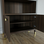 Книжный Стеллаж Elsa Dreams Walnut с задней стенкой варинант исполнения - 4 | Loft Concept в Ижевске