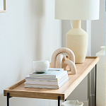 Консоль деревянной столешницей и полкой Wooden Table Top and Shelf варинант исполнения - 4 | Loft Concept в Ижевске