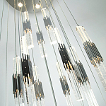 Люстра с прямоугольными плафонами из хрусталя Esme Rectangular Crystal Chrome Chandelier варинант исполнения - 3 | Loft Concept в Ижевске