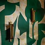 Обои ручная роспись в стиле Арт-деко Symphony Original colourway on Jade silk dupion варинант исполнения - 2 | Loft Concept в Ижевске