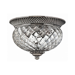 Потолочный светильник с чашеобразным плафоном из толстого волнообразного стекла и широким узорчатым основанием Hinkley варинант исполнения - 5 | Loft Concept в Ижевске