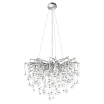 Люстра подвесная с прозрачными стеклянными подвесками в форме капель Диаметр 60 см Droplet Chandelier варинант исполнения - 10 | Loft Concept в Ижевске