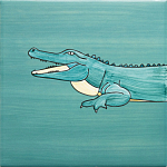 Плитка с узором Крокодил байдарочник варинант исполнения - 3 | Loft Concept в Ижевске