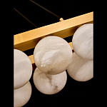 Люстра линейная прямоугольная с сферическими плафонами Phased Spheres варинант исполнения - 3 | Loft Concept в Ижевске