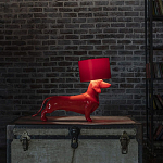 Настольная лампа COLLECTION OF DOGS с абажуром Такса варинант исполнения - 3 | Loft Concept в Ижевске