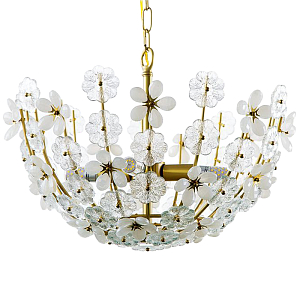 Люстра Glass White Flowers Chandelier