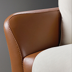 Элитарный современный диван Birmingham с кожаной спинкой варинант исполнения - 3 | Loft Concept в Ижевске