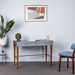 Стол письменный из массива бука с 2-мя ящиками серый Wenge Light варинант исполнения - 5 | Loft Concept в Ижевске