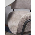 Стул полукруглый с каркасом из металла и мягким сиденьем и спинкой Soft Chenille варинант исполнения - 8 | Loft Concept в Ижевске