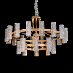 Люстра двухъярусная круглая с текстурными цилиндрическими плафонами Glimpse варинант исполнения - 7 | Loft Concept в Ижевске