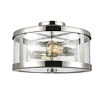 Потолочный светильник с цилиндрическим плафоном из прозрачного пузырькового стекла Feiss варинант исполнения - 1 | Loft Concept в Ижевске