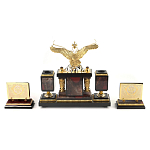 Настольный письменный набор из яшмы и долерита с декором Двуглавый орел Manager Organizer варинант исполнения - 3 | Loft Concept в Ижевске