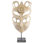 Маска ручной работы деревянная с резьбой Mask of Happiness варинант исполнения - 1 | Loft Concept в Ижевске