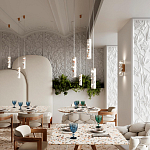 Подвесной светильник с цилиндрическим белым бетонным плафоном Terrazzo Light варинант исполнения - 3 | Loft Concept в Ижевске