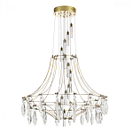 Люстра подвесная из металла с хрустальными прозрачными подвесками Quasar 81 варинант исполнения - 2 | Loft Concept в Ижевске