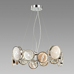 Люстра с плафонами из дымчатого стекла Glass Peonies варинант исполнения - 3 | Loft Concept в Ижевске