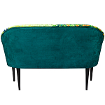 Диван двухместный из натурального бука зеленый с цветочным принтом Impressionism in Art варинант исполнения - 2 | Loft Concept в Ижевске