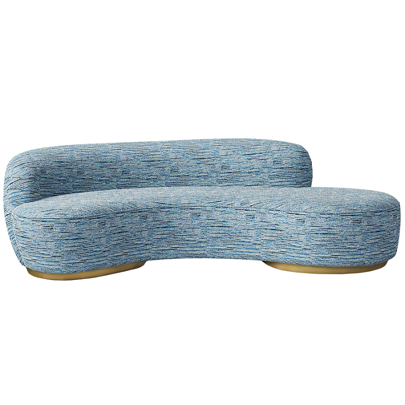 Диван Gold River Голубой Белый Латунь в Ижевске | Loft Concept 