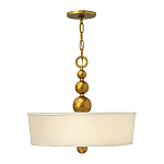 Люстра подвесная с белым тканевым цилиндрическим абажуром и декоративными шарами Hinkley варинант исполнения - 8 | Loft Concept в Ижевске